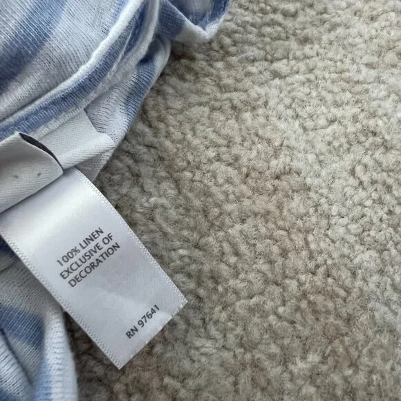 J. Jill Linen Striped Pullover Poncho Sweater Knit Top M/L - Picture 11 of 12